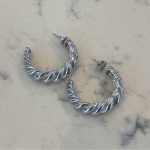 Mejuri Silver Croissant Dome Hoops